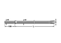 Tiefbau-Felsen-Bohrgerät Rod With Cnc Milling
