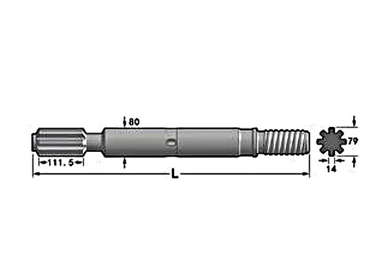 1500HL 635mm Bohrgerät-Schaft-Adapter der Felsen-Bohrgerät-635mm