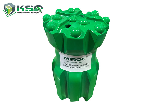 Grün / Blau Retrac Button Bit für mittelschwere bis harte Bergbauteile T-WIZ60-115