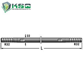 Spülungsloch Rod R32-Round 32-R32 der Erweiterungs-R32 9,2 Millimeter-Schlüssel flache 25,4 Millimeter