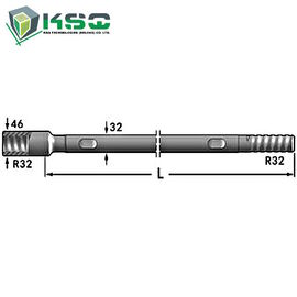 Spülungsloch Rod R32-Round 32-R32 der Geschwindigkeits-R32 9,2 Millimeter-Schlüssel flache 25,4 Millimeter