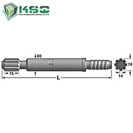 Bohren Sie Steinsteinbruch-Schaft-Adapter, T45/Felsen-Bohrgeräte T60 670mm