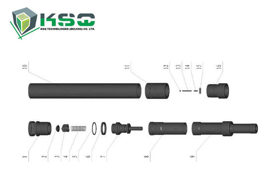 Kasten des Tiefbau-DTH der Bohrgerät-DTH4.5 des Kolben-Hammer/DTH4.5-10