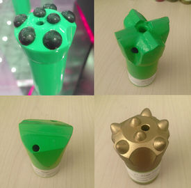 Ballictic/kugelförmiger grüner Felsen-Knopf-Bohrer 4/7 Knöpfe 51mm für Granit