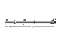 Hexen-Schaft-Bohrstange H25 22mm 82mm
