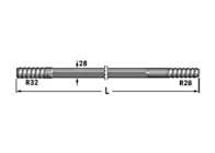 R32-Hex 28-R28 Spülungsdrifter R28 Rod loch-8.8mm