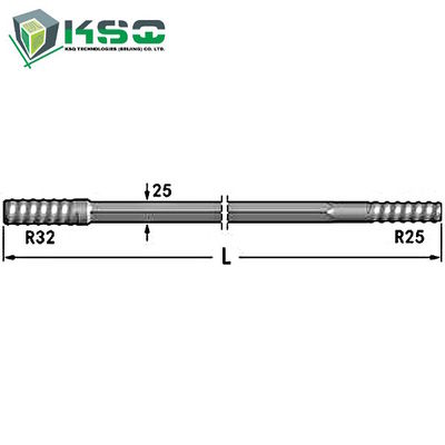 Spülungsloch Rod R32-Hex 25-R25 des Drifter-R25 8,6 Millimeter